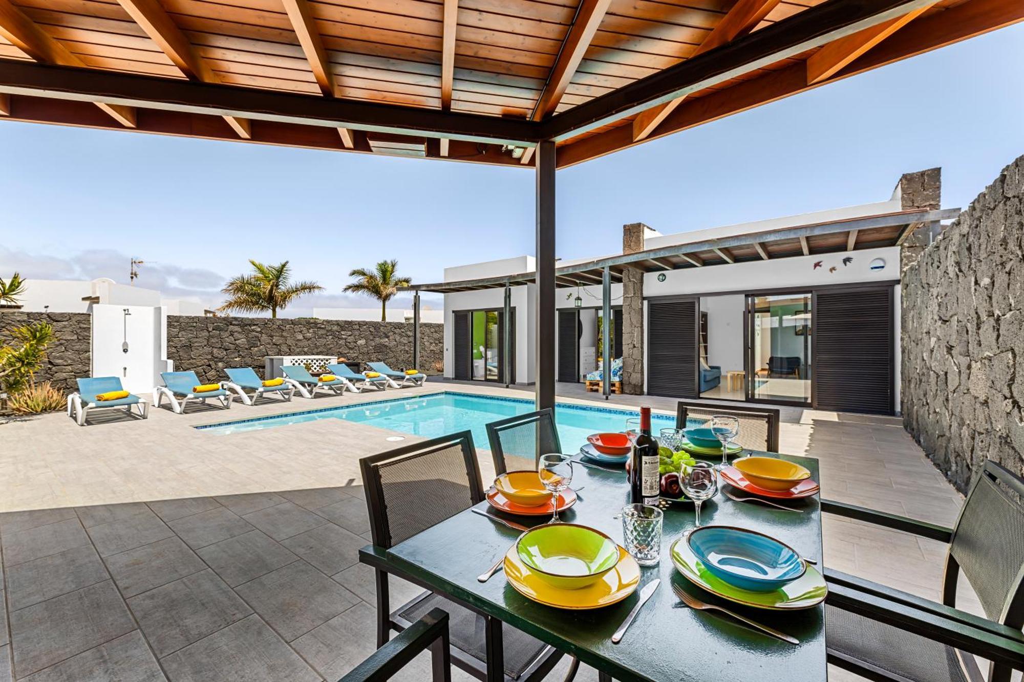 3 Bedroom Villa With Private Pool Close To Papagayo Beach Playa Blanca  Eksteriør billede